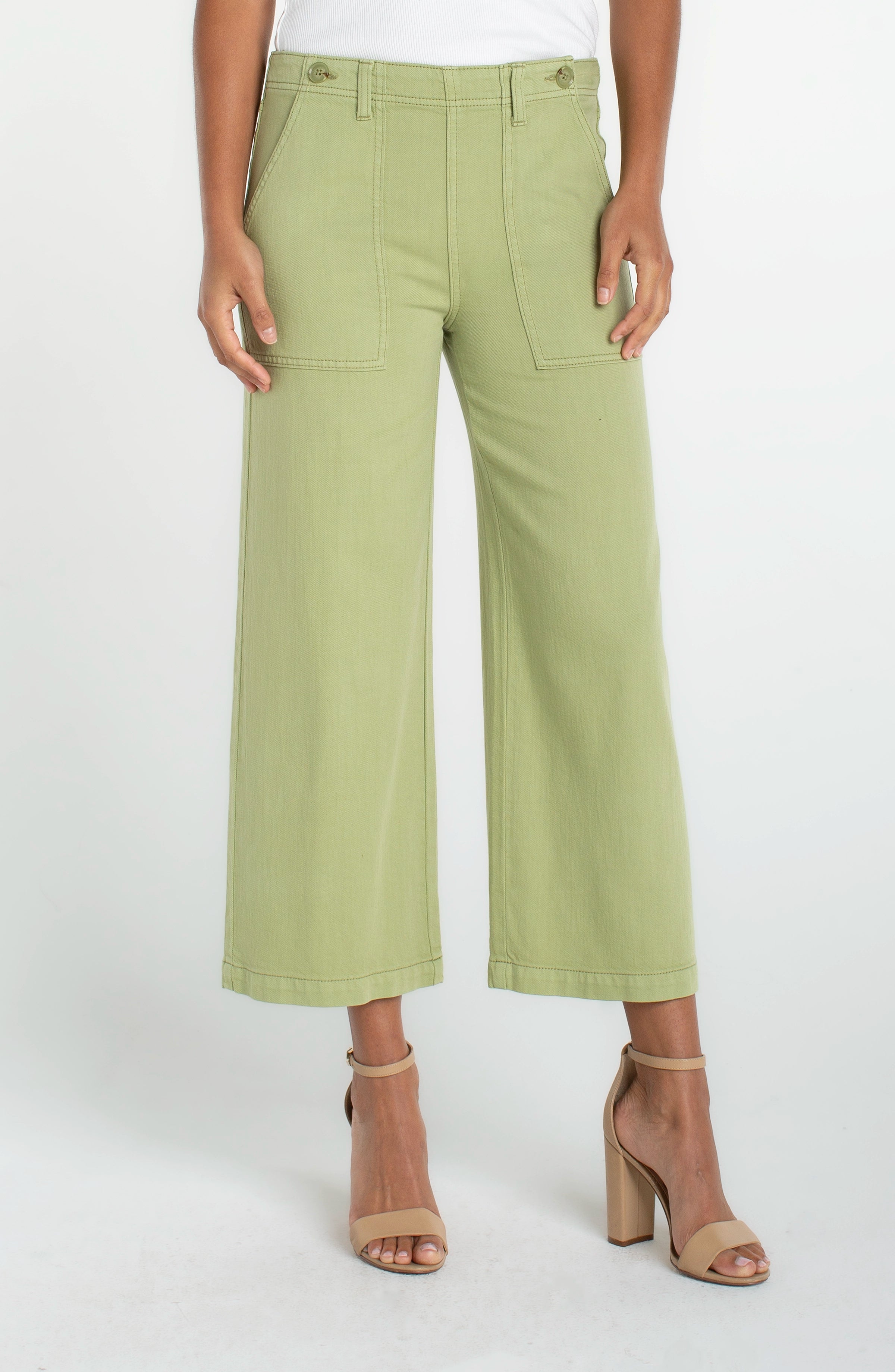 Liverpool Utility Crop Wide Leg Pants