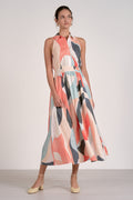 Elan Maxi Collared Dress with Waistband